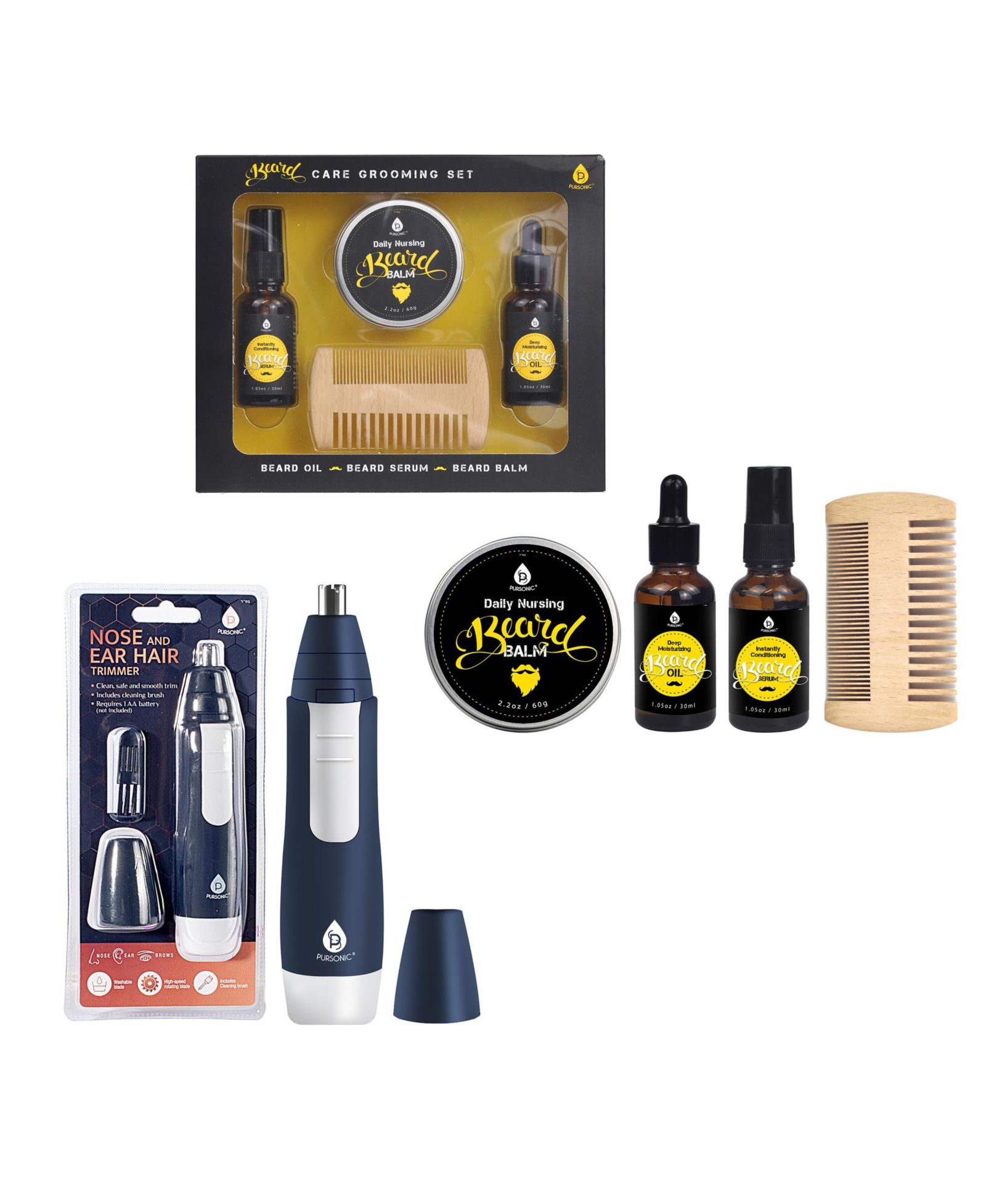 Pursonic Ultimate Beard Care Kit: Grooming Essentials for a Perfect Beard.
