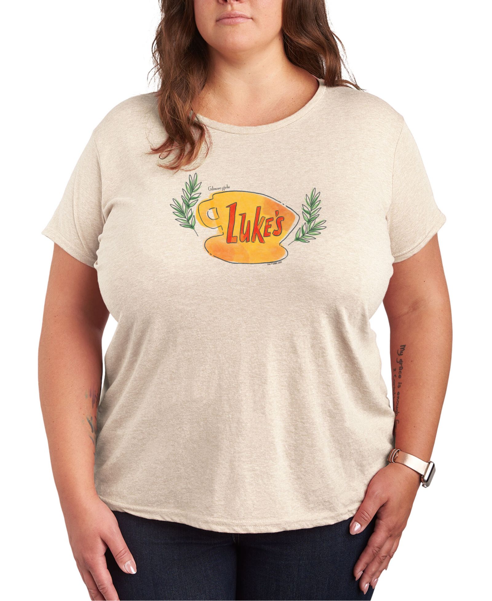 Женская футболка Hybrid Apparel Trendy Plus Size Gilmore Girls Luke's Graphic