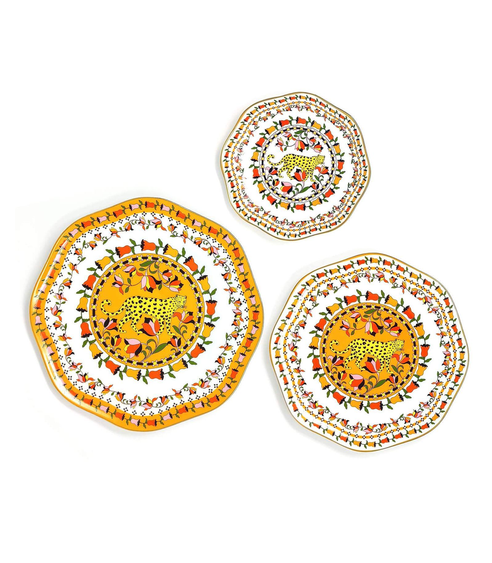Jessie Zhao New York Tropical Love Bone China Plates, Set Of Three