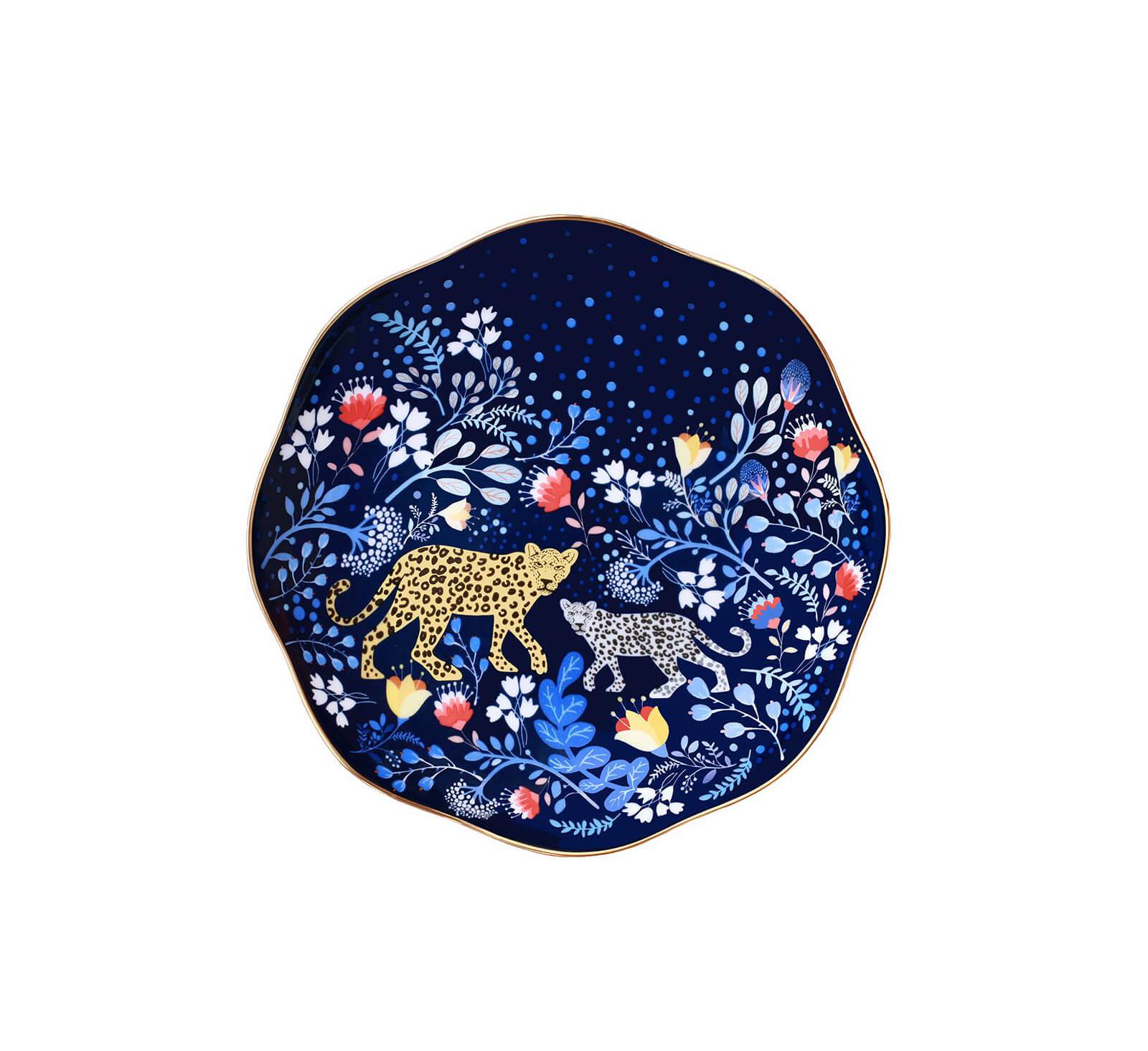 Jessie Zhao New York Night Amazon Rainforest Fine Bone China Side Plate