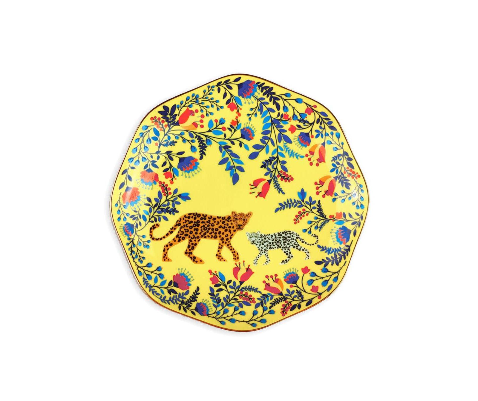 Jessie Zhao New York Amazon Rainforest Bone China Side Plate In Yellow