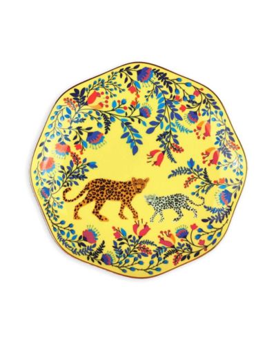 Jessie Zhao New York Amazon Rainforest Bone China Side Plate In Yellow