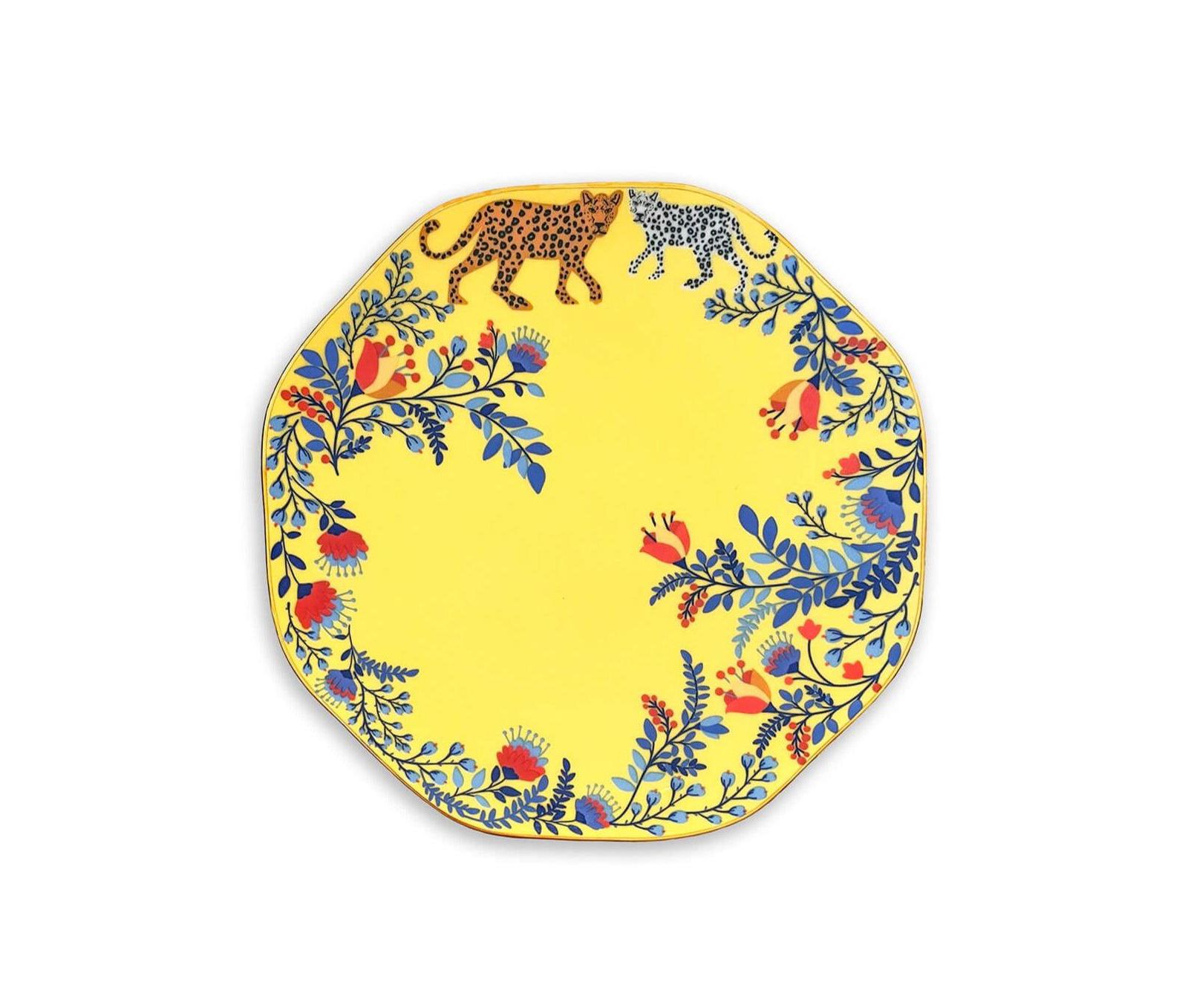 Jessie Zhao New York Amazon Rainforest Bone China In Yellow Side Plate