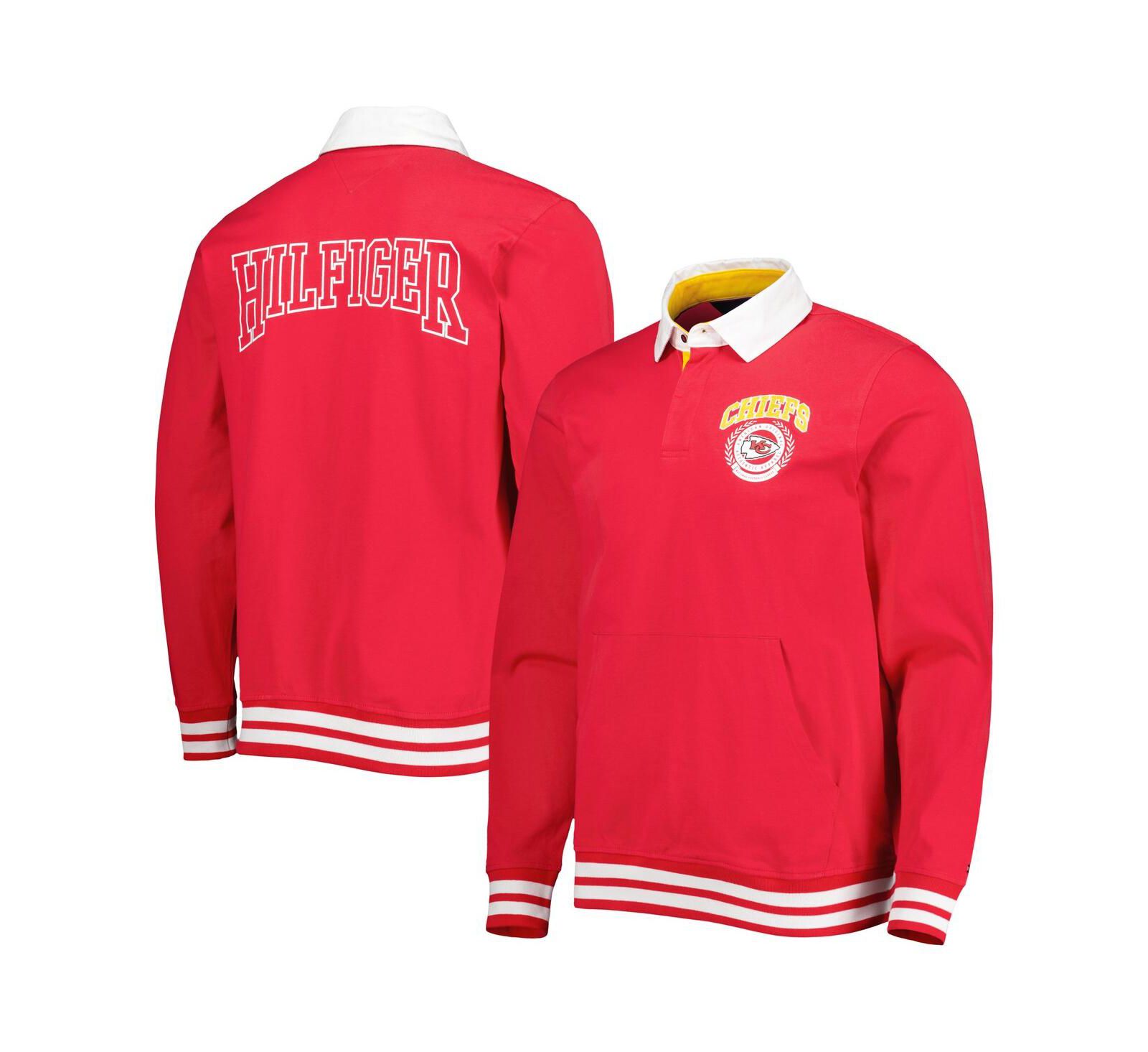 Мужская рубашка-поло Tommy Hilfiger Red Kansas City Chiefs Cody Long Sleeve