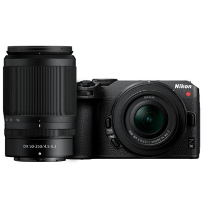 Nikon Z 30 20.9 Megapixel 4K Video Touchscreen Mirrorless Camera with Dual Lenses