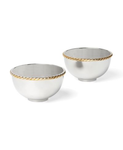 Reed & Barton Roseland Metal Nut Bowl, Set of 2