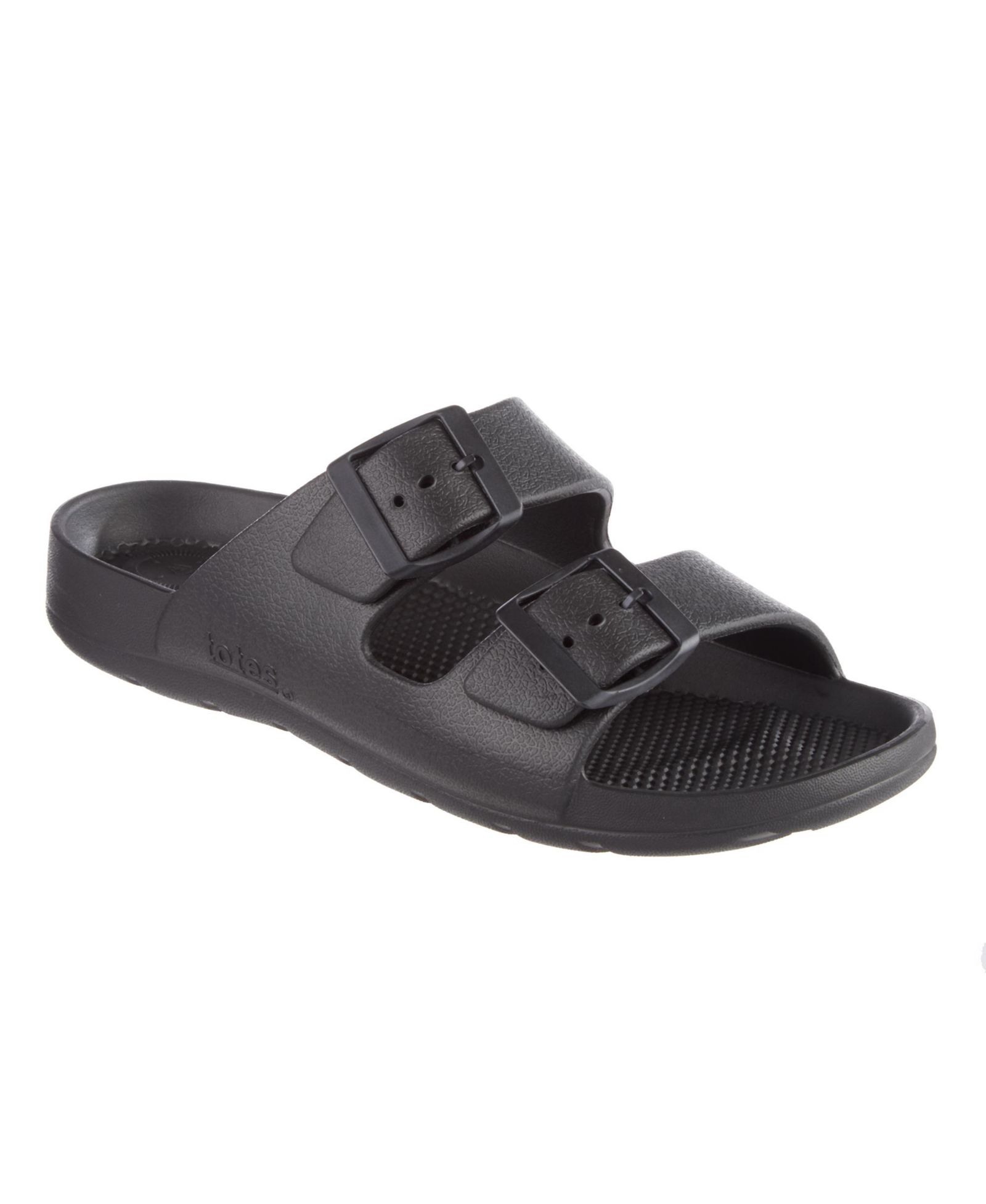Totes Women's Adjustable Double Buckle Slide Sandals