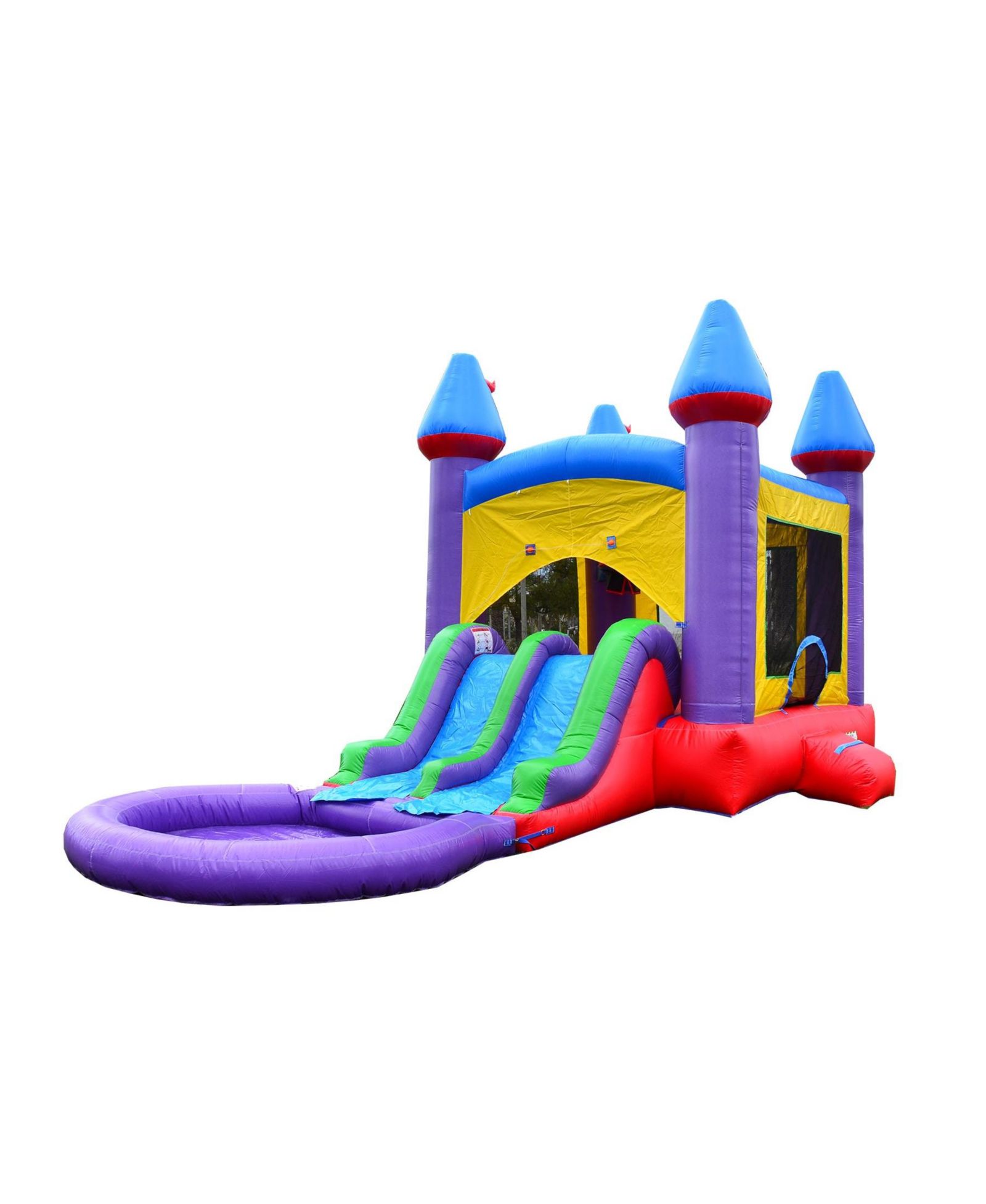 Детский надувной водный игровой комплекс HERO Kiddo Jelly Bean Castle с бассейном и насосом