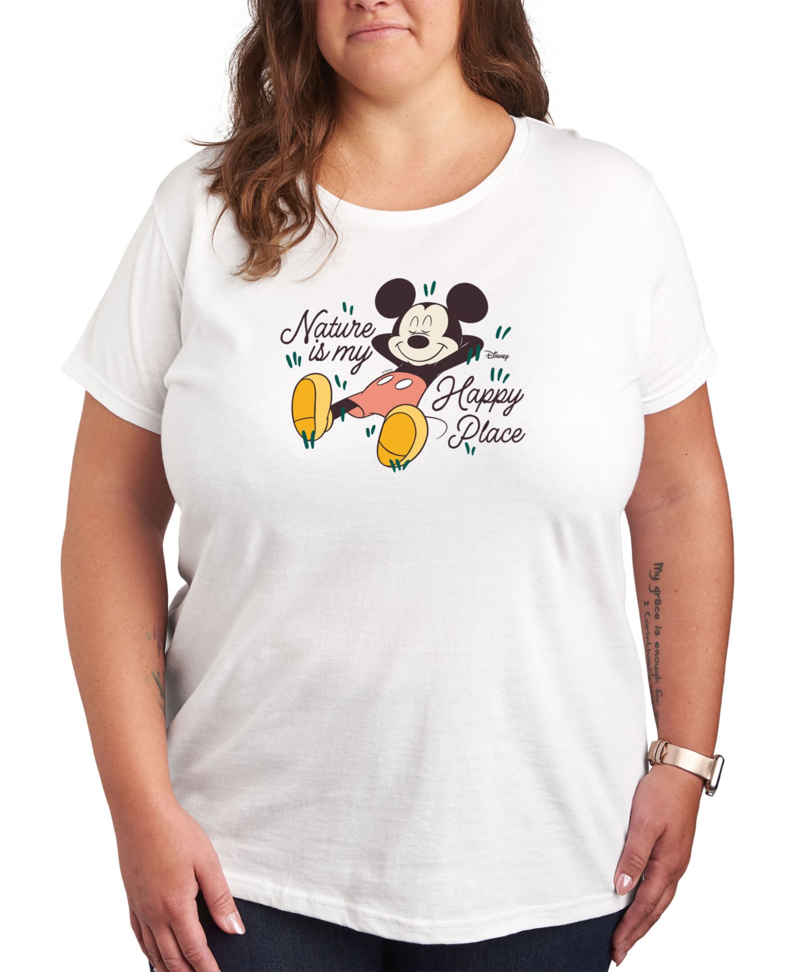 Футболка Hybrid Apparel Plus Size Disney Mickey Mouse Nature is My Happy Place Graphic
