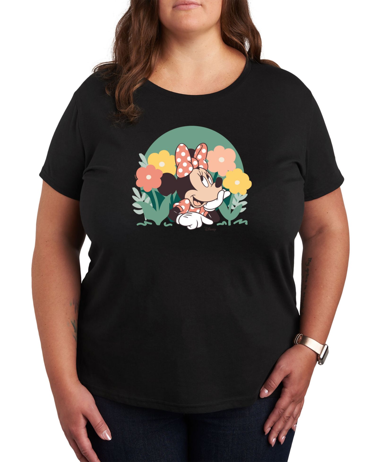 Hybrid Apparel Женская футболка Plus Size Disney Minnie Mouse Earth Day Graphic