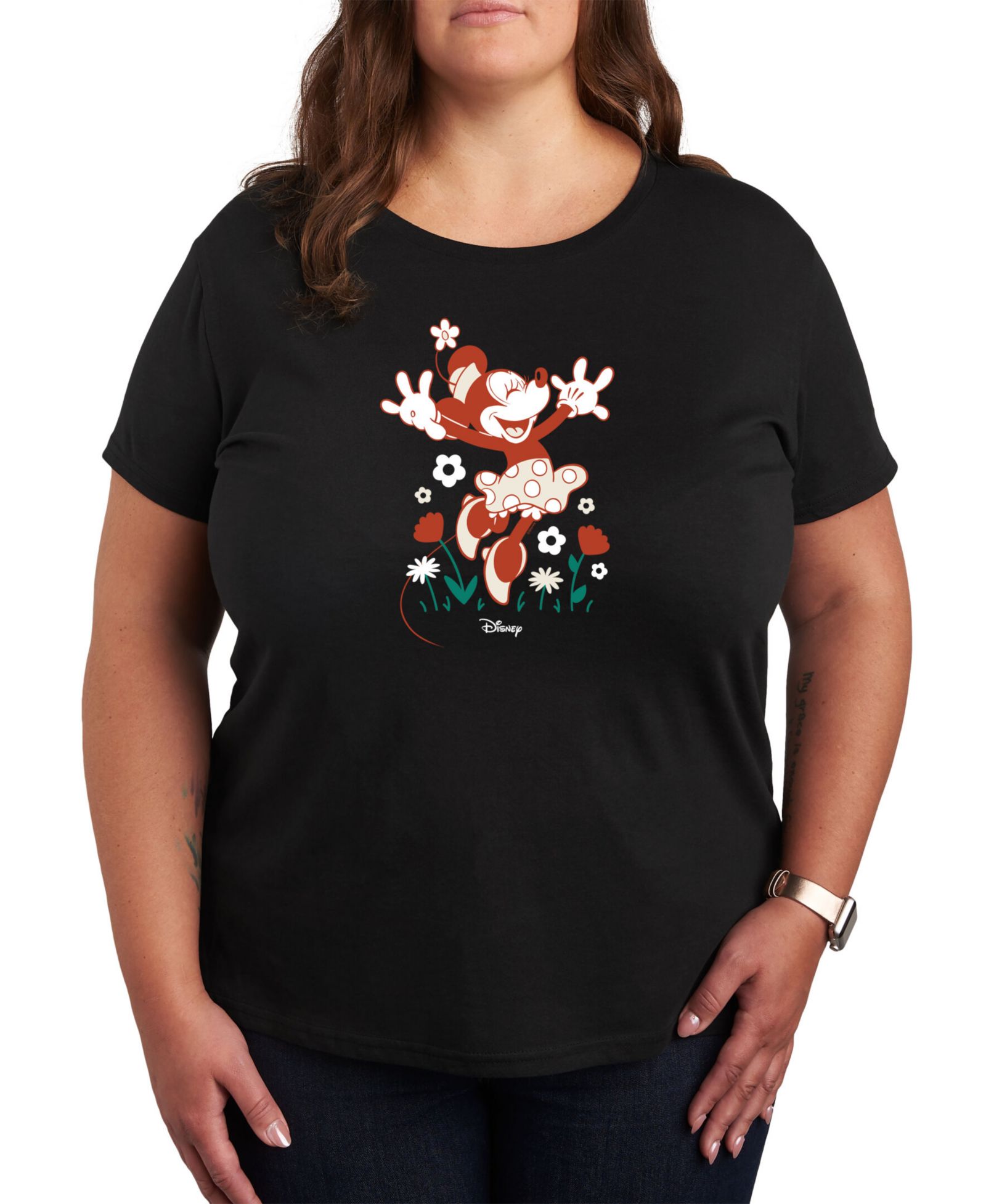 Женская футболка Hybrid Apparel Trendy Plus Size Disney Minnie Mouse Earth Day