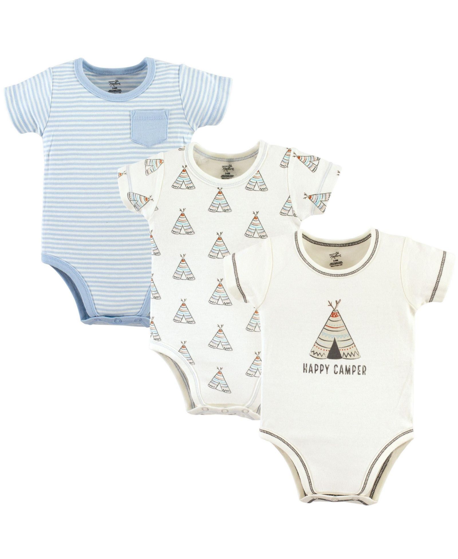 Touched by Nature 3Pk Natural Bodysuits