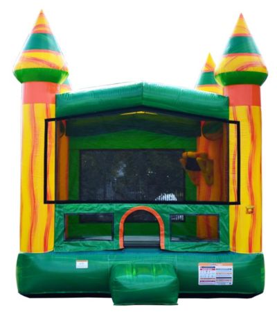 Jumporange Amazon River 13'L x 13'W x 16'H Vinyl Commercial Grade Basketball Hoop With Blower Bounce House, Up to 6 People, Ages 3+