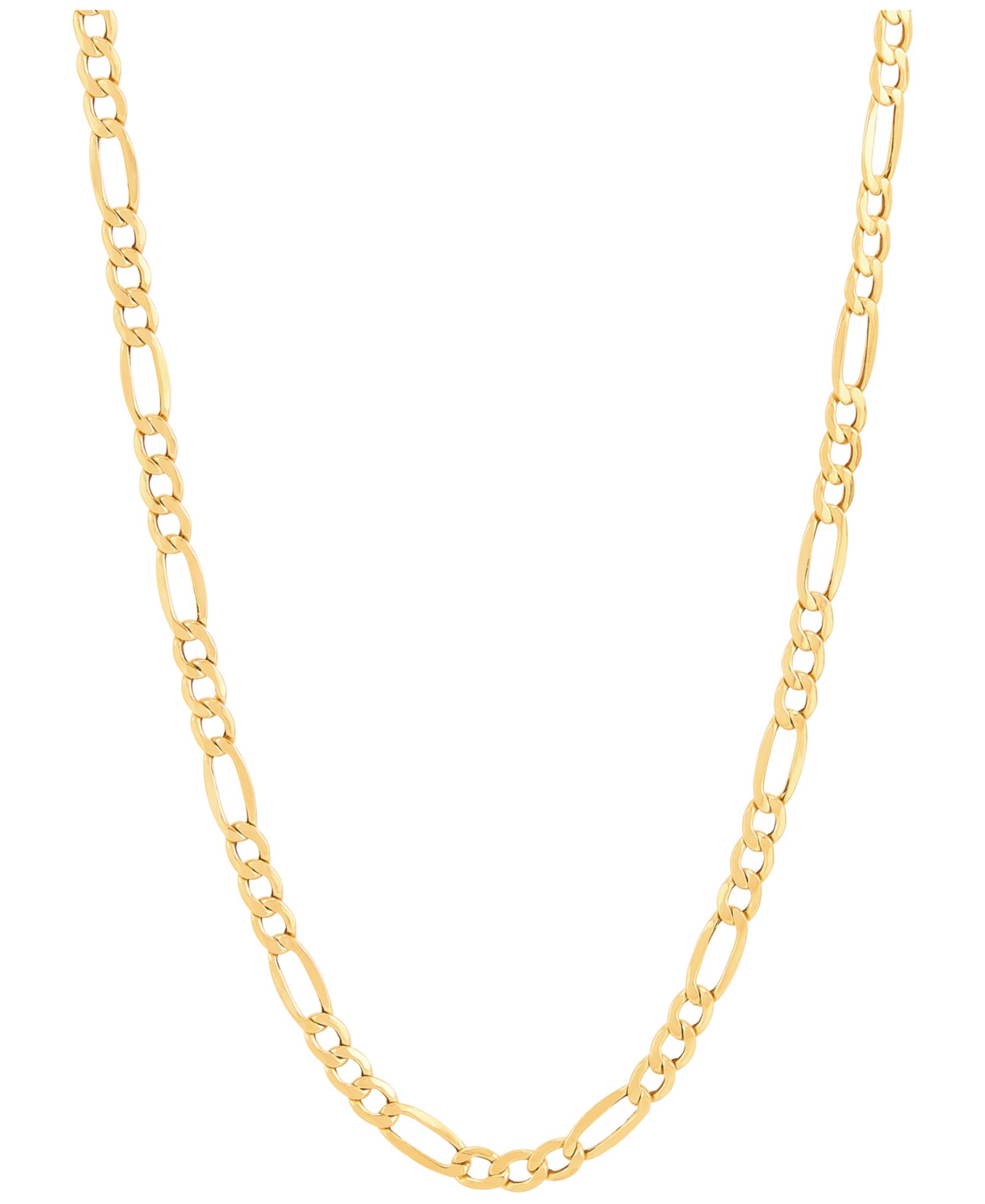 Lightweight Polished Figaro Link 22" Chain Necklace (3.9mm) in 10k Gold