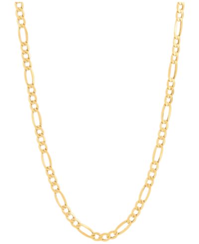 Lightweight Polished Figaro Link 22" Chain Necklace (3.9mm) in 10k Gold