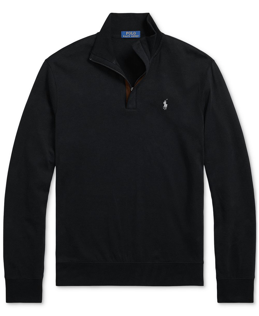 Мужской джерси пуловер Polo Ralph Lauren Big & Tall с молнией на четверть