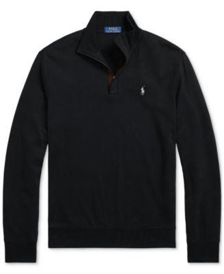 Мужской джерси пуловер Polo Ralph Lauren Big & Tall с молнией на четверть