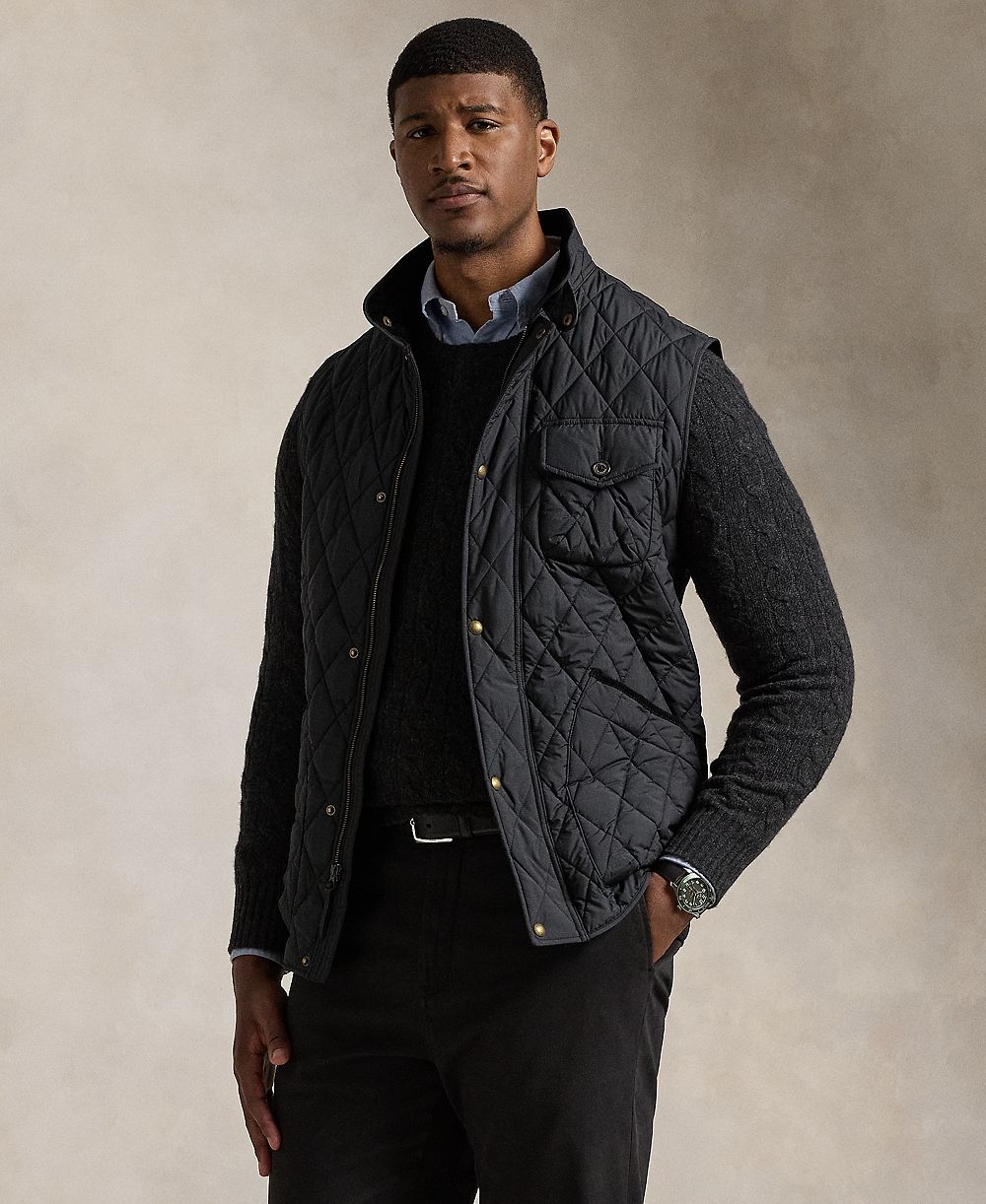 Polo Ralph Lauren Men's Big & Tall The Beaton Quilted Utility Vest