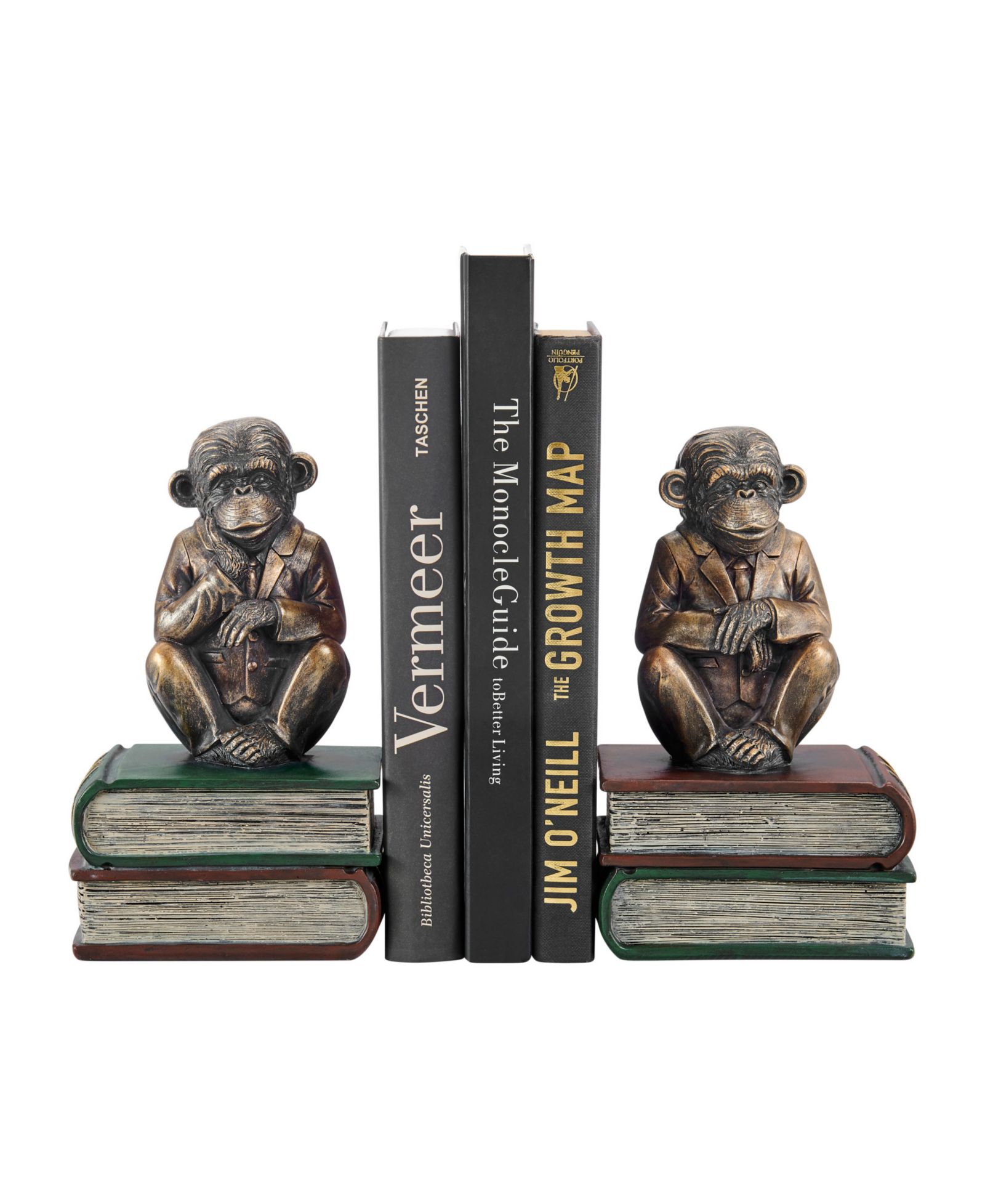 Danya B Monkeys on Books Bookend Set of 2