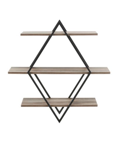 Danya B Antigua Crossed Double Diamond Shelf Unit