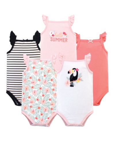 Hudson Baby Baby Girls Hudson Cotton Sleeveless Bodysuits