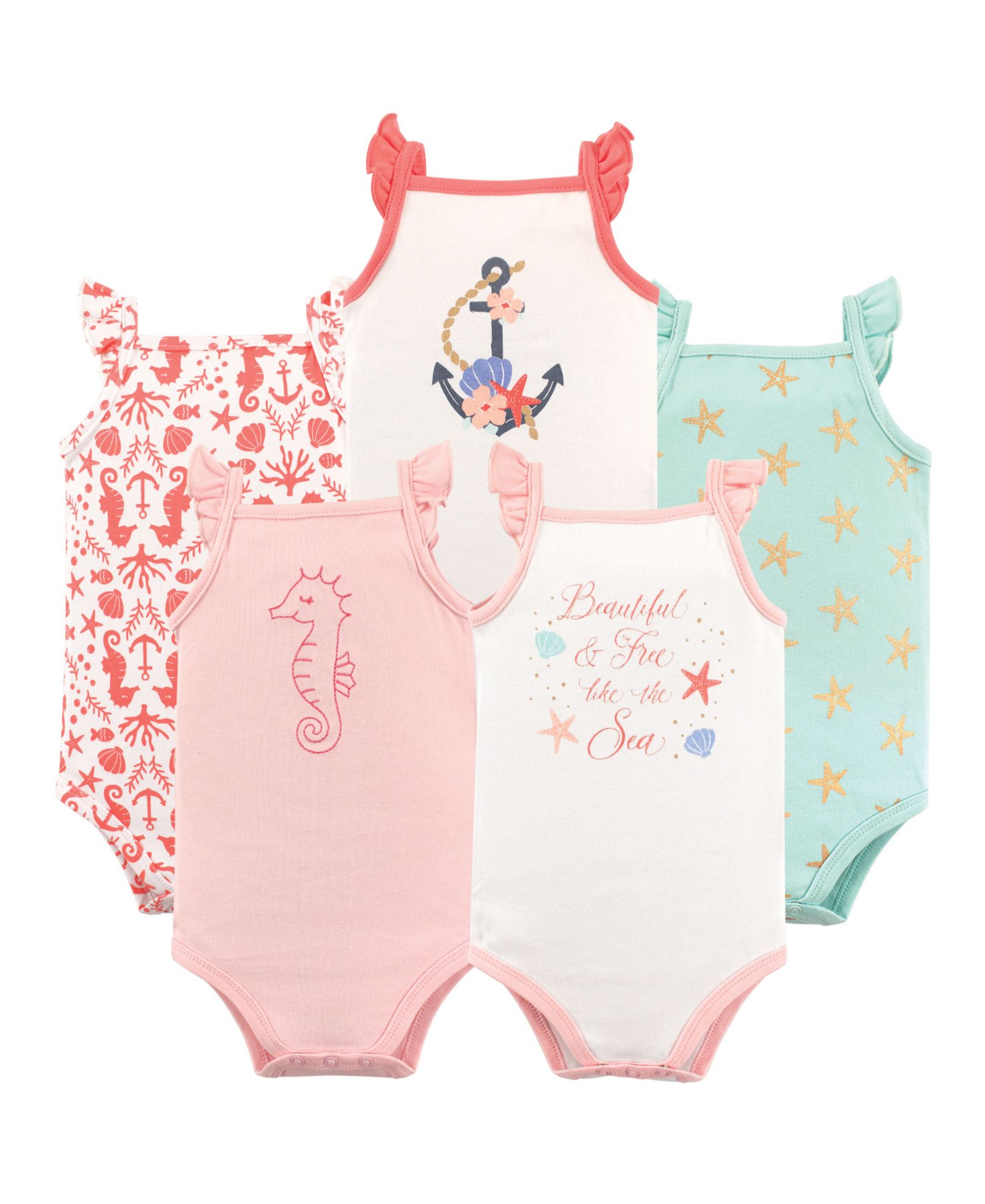 Hudson Baby Baby Girls Hudson Cotton Sleeveless Bodysuits
