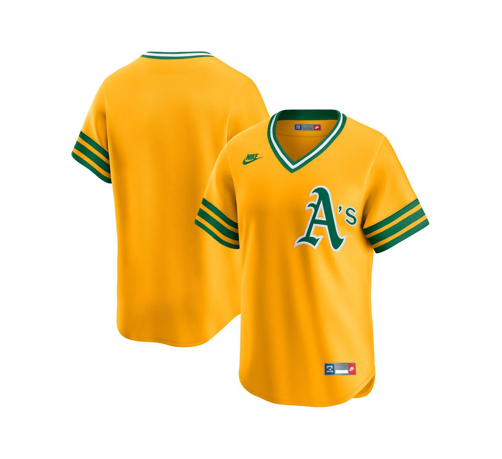Nike Men's Gold Oakland Athletics Cooperstown Collection Limited Jersey