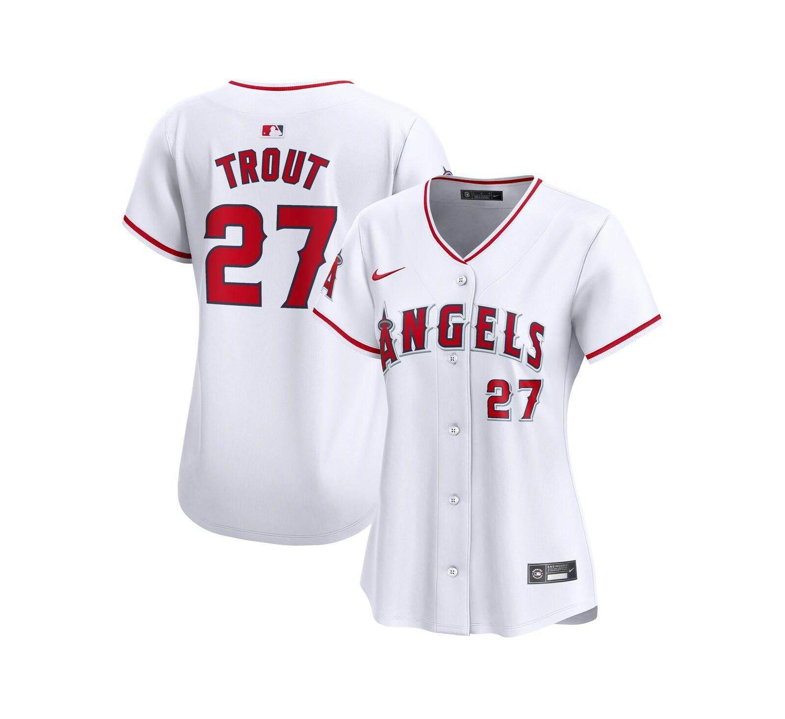 Women's Nike Mike Trout White Los Angeles Angels Home Limited Player Jersey