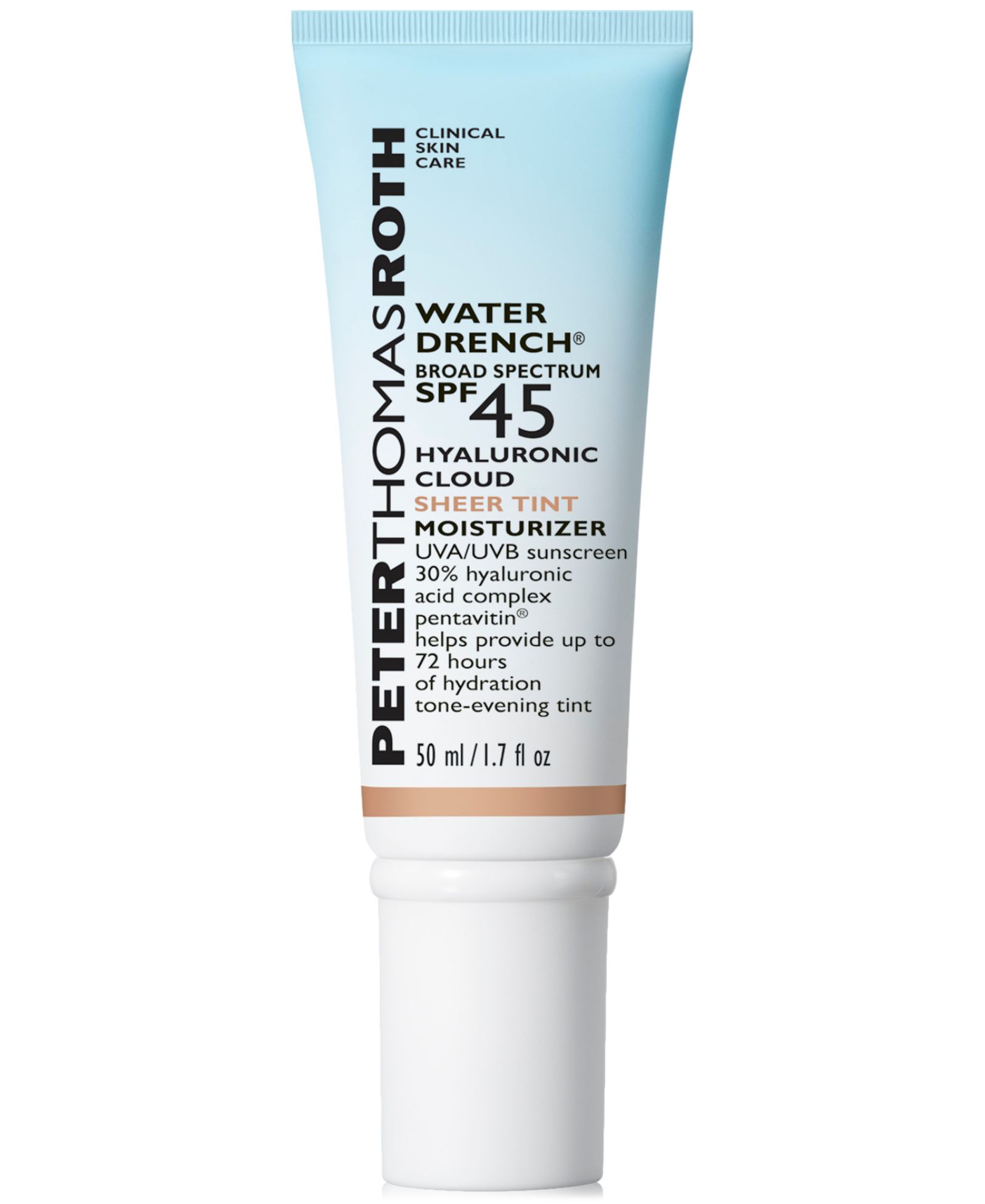 Peter Thomas Roth Water Drench Broad Spectrum SPF 45 Hyaluronic Cloud Sheer Tint Moisturizer, 50 ml