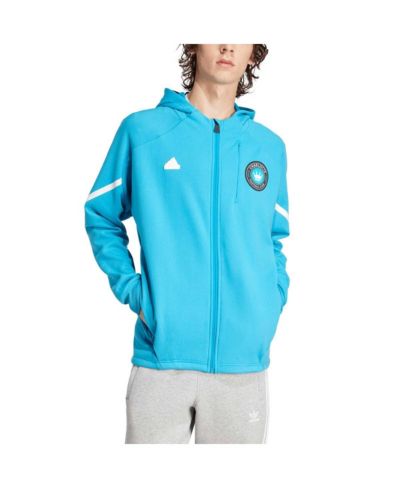 Мужская куртка adidas Blue Charlotte FC 2024 Anthem Travel Full-Zip