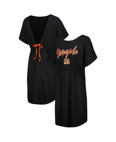Women's G-III 4Her by Carl Banks Black Cincinnati Bengals Versus Swim Coverup