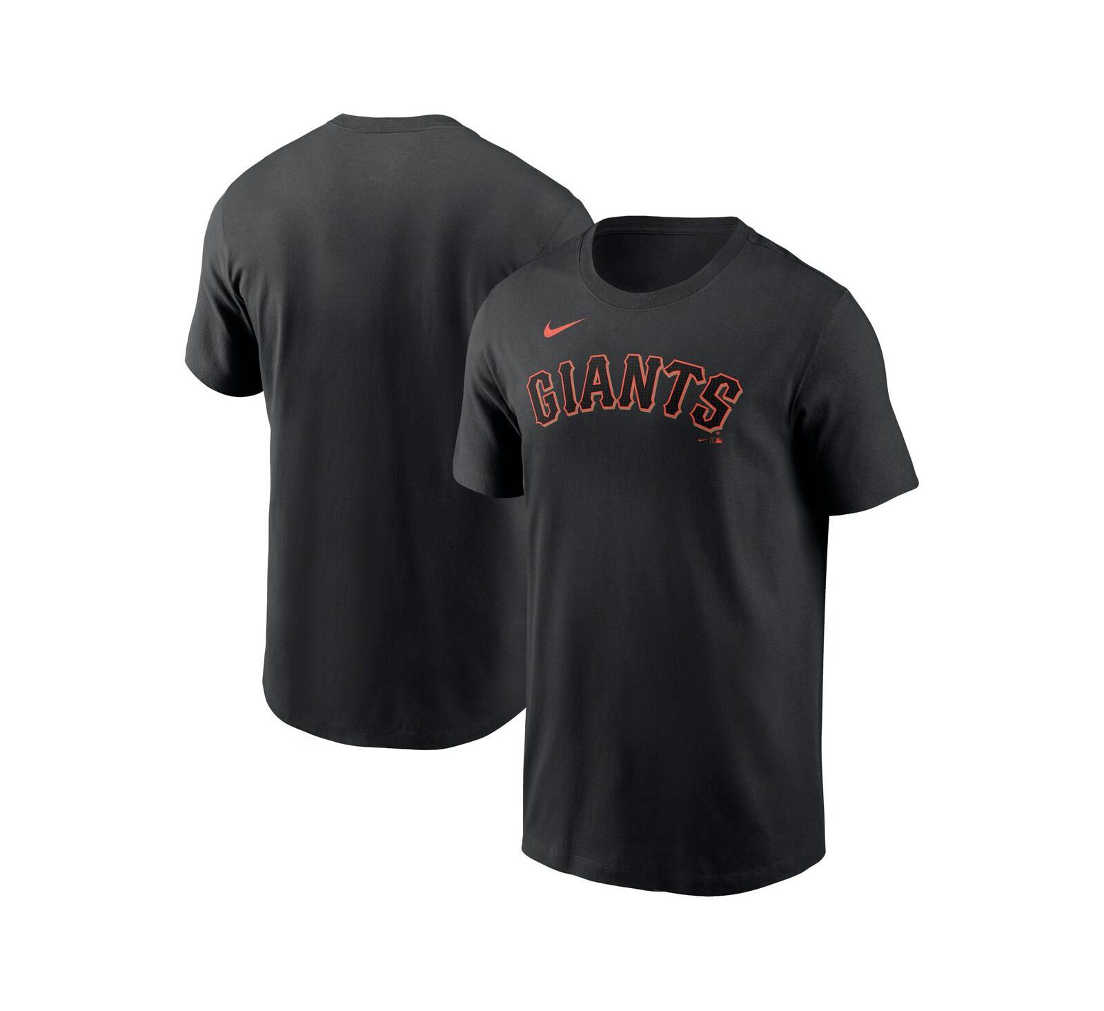 Мужская футболка Nike San Francisco Giants Fuse Wordmark черного цвета