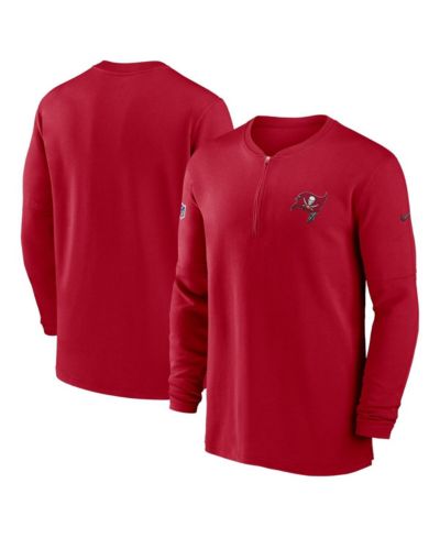 Мужская футболка Nike Red Tampa Bay Buccaneers 2023 Sideline Performance Long Sleeve Tri-Blend Quarter-Zip Top