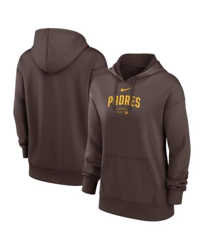 Women's Nike Brown San Diego Padres Authentic Collection Performance Pullover Hoodie