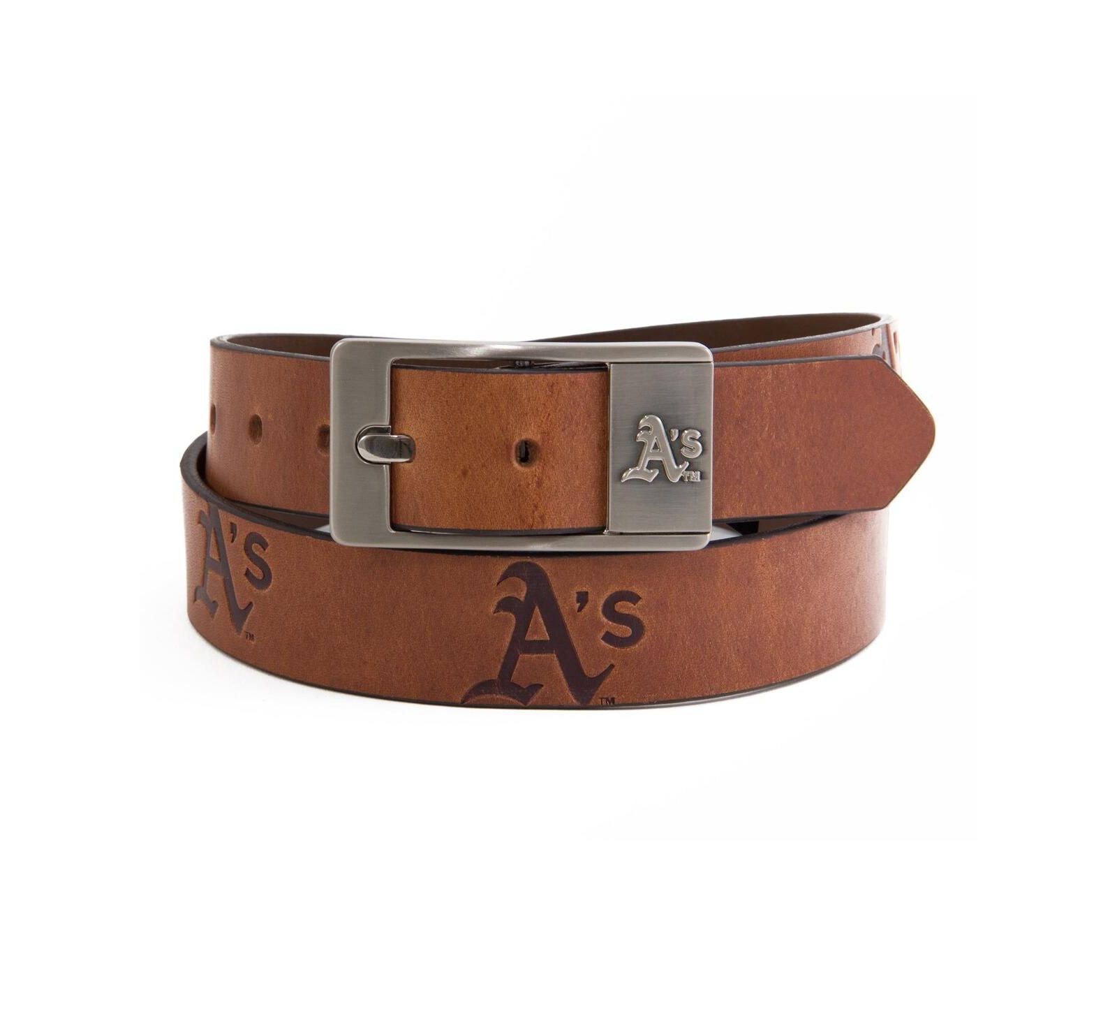 Men's Oakland Athletics Brandish Leather Belt
