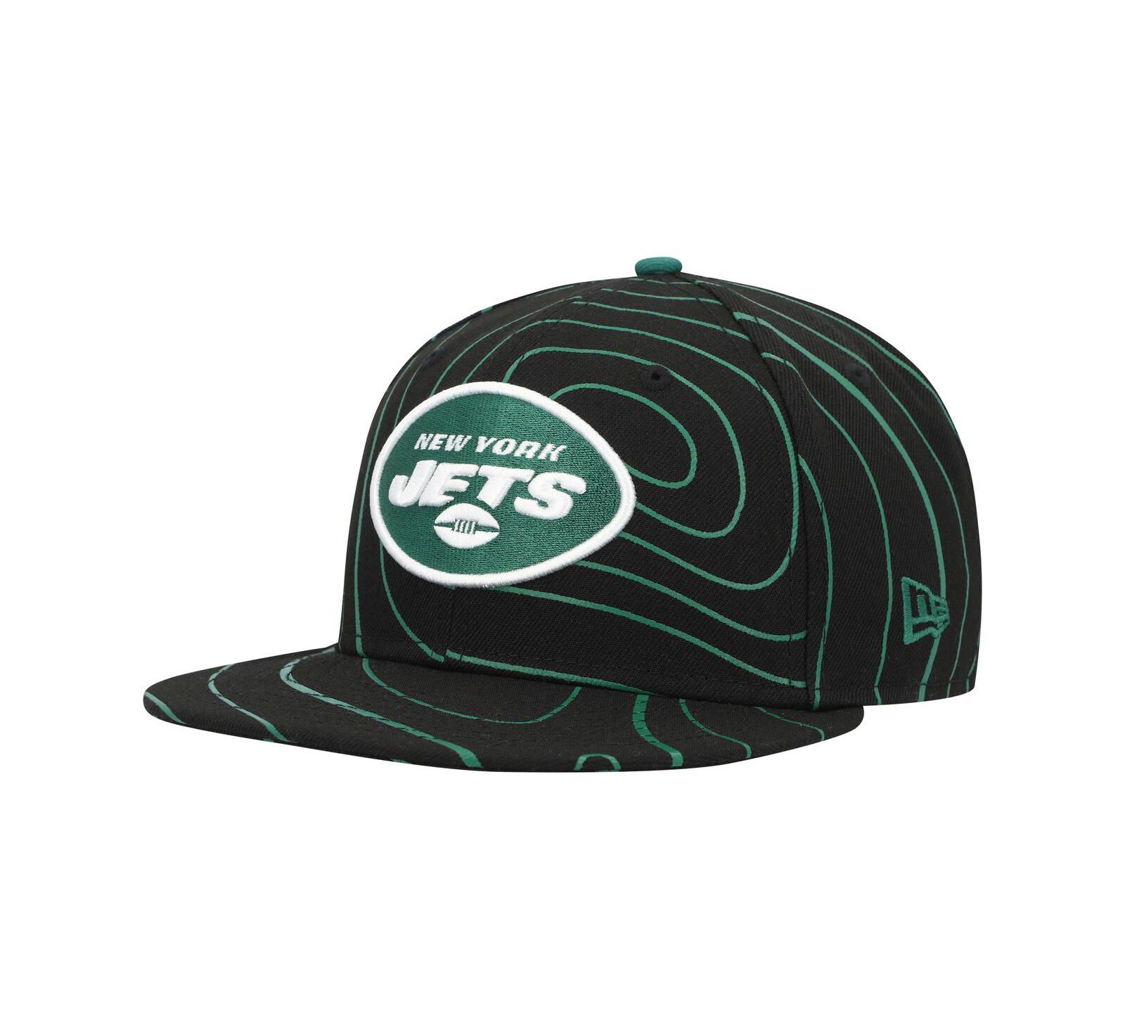Men's New Era Black New York Jets Geo 59FIFTY Fitted Hat