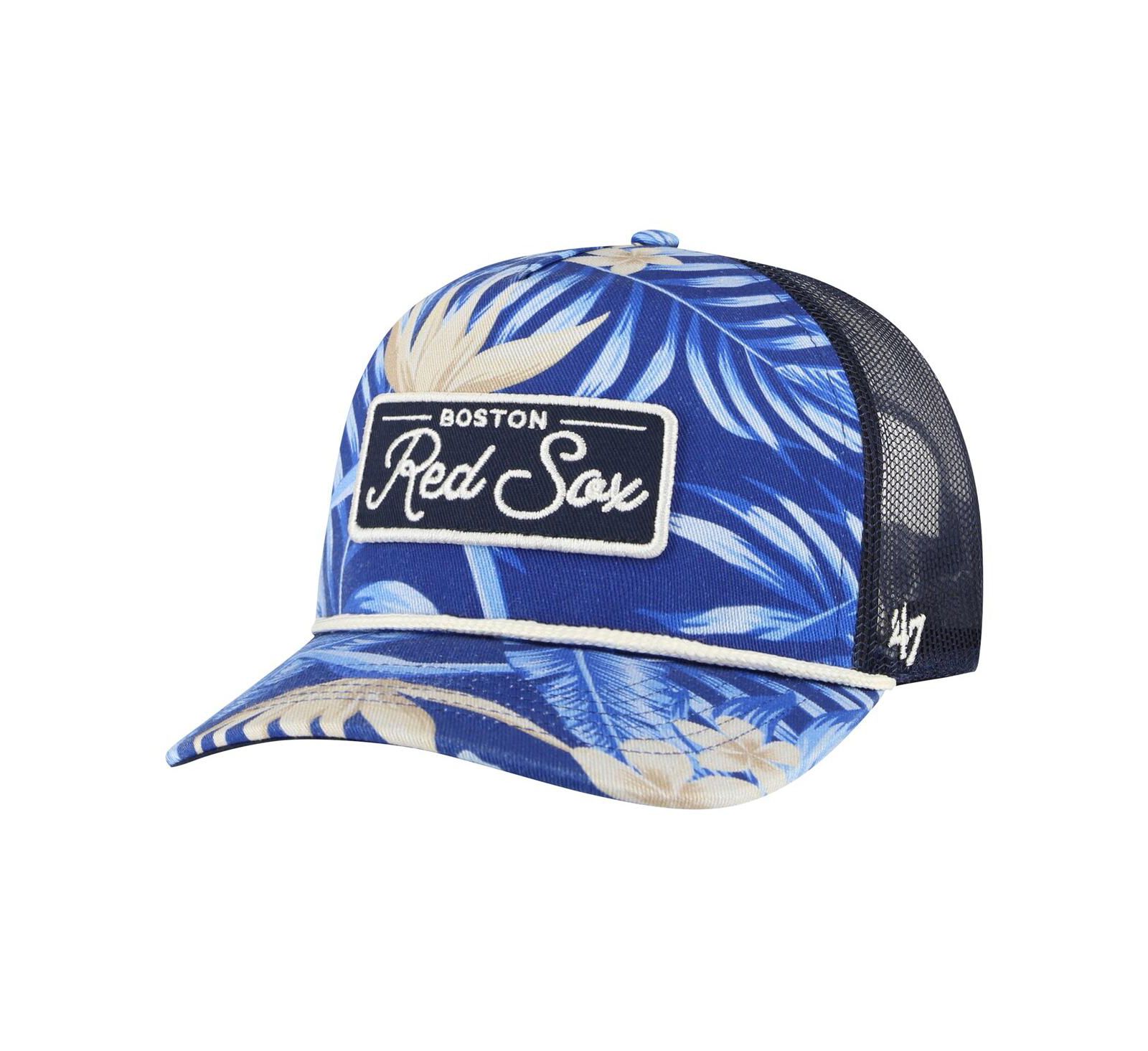 Мужская кепка '47 Brand Navy Boston Red Sox Tropicalia Trucker Hitch регулируемая