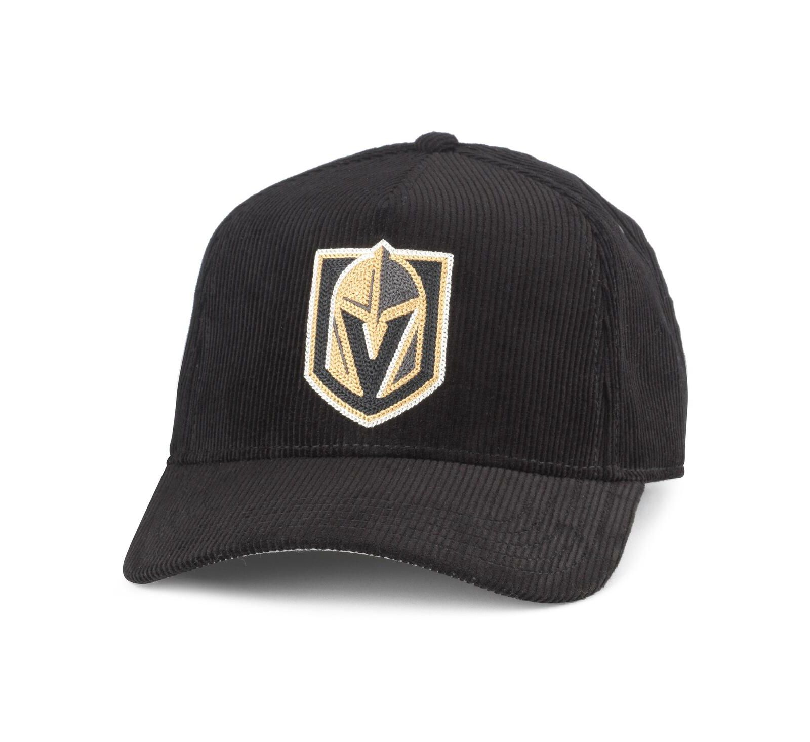 Мужская кепка American Needle Vegas Golden Knights, вельветовая, регулируемая, черная