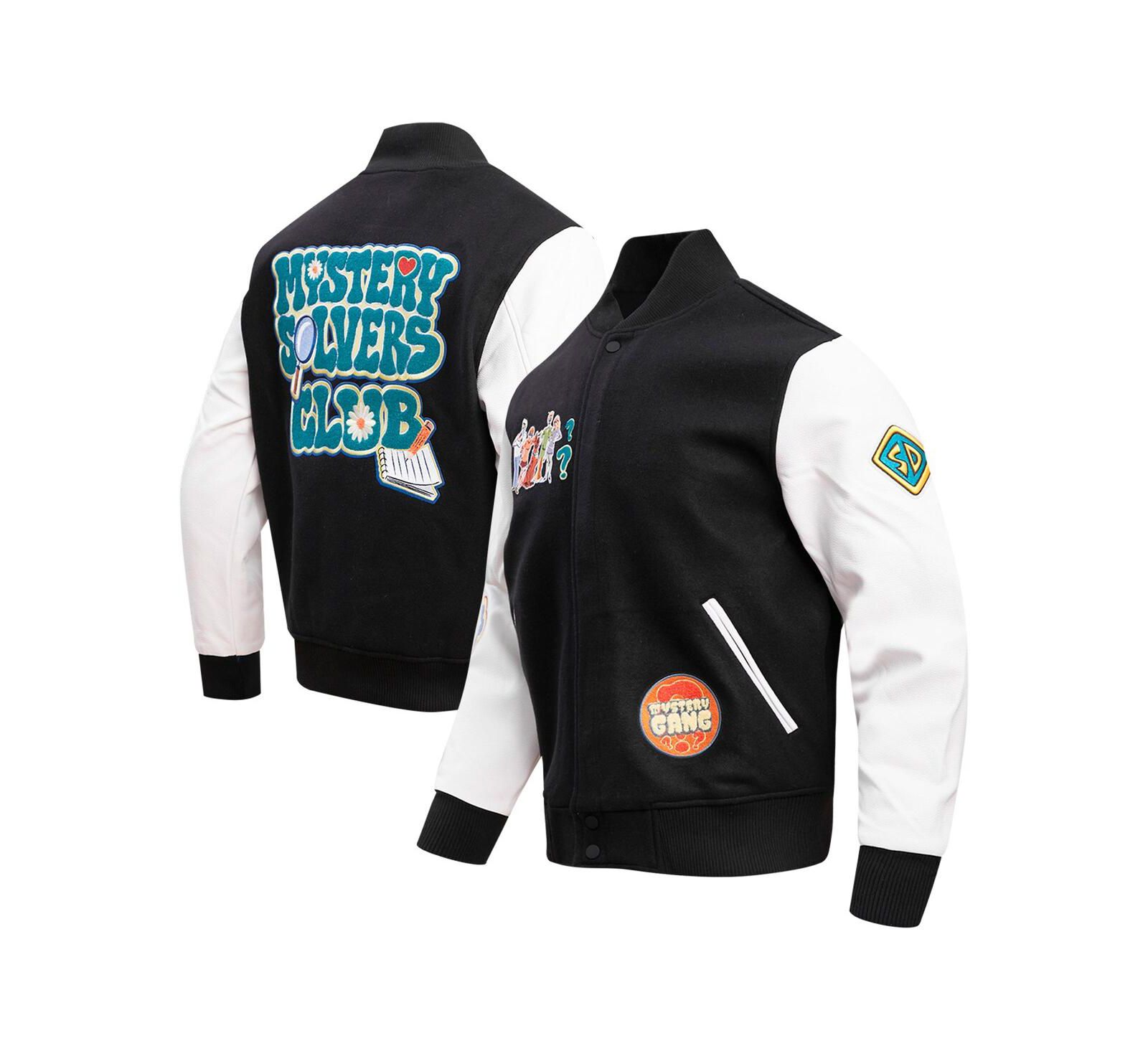 Men's Freeze Max Black Scooby-Doo Mystery Solvers Club Full-Zip Varsity Jacket