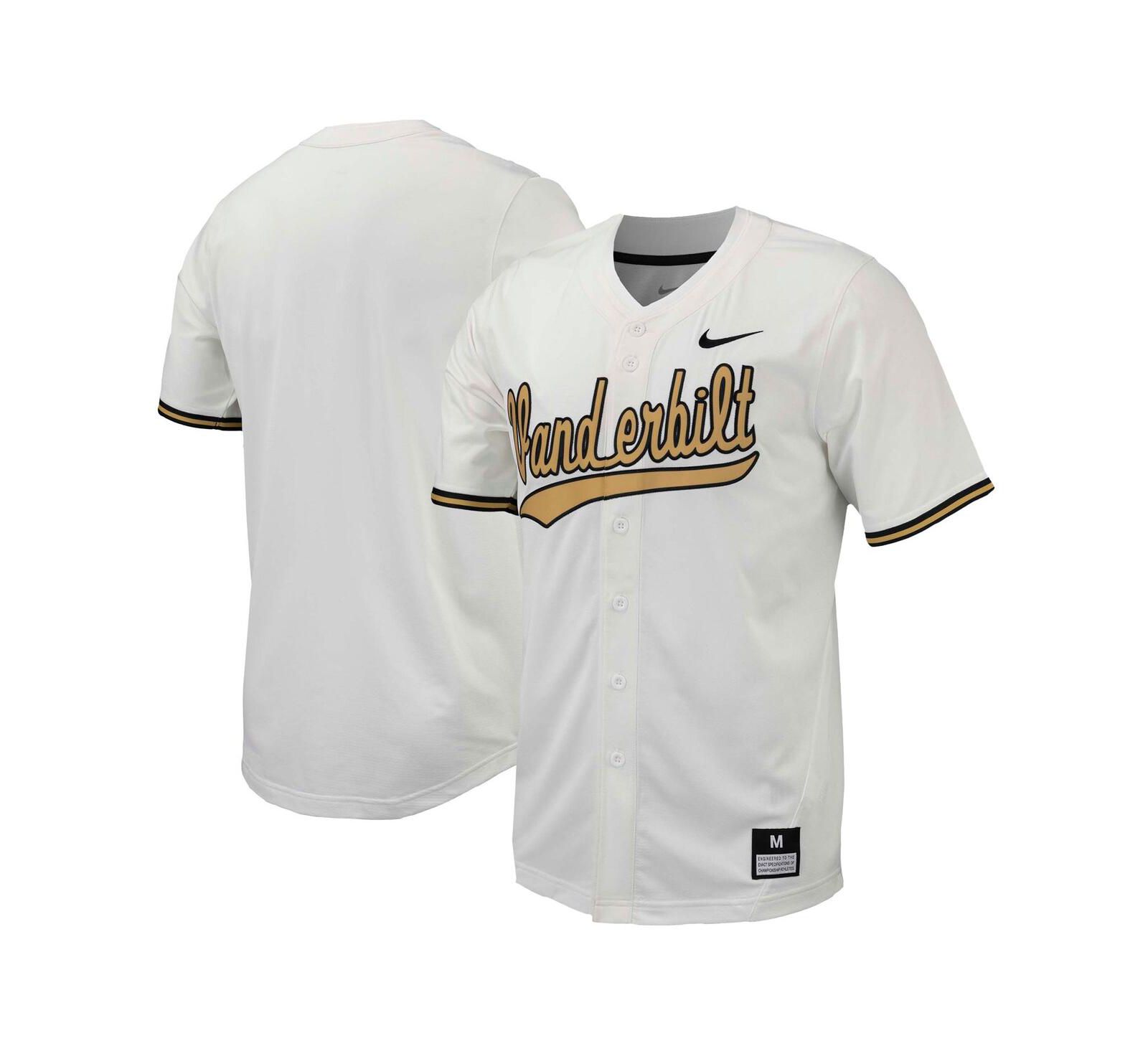 Мужская бейсбольная джерси Nike White Vanderbilt Commodores Replica Full-Button