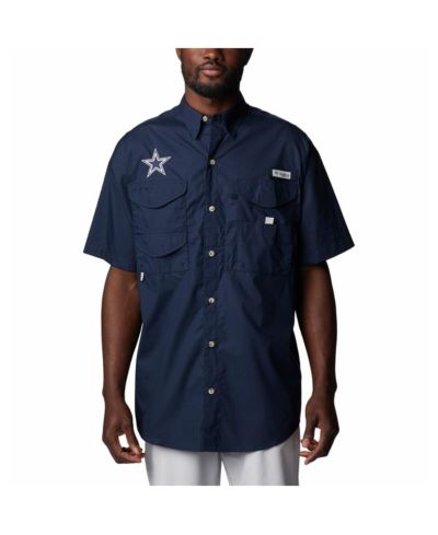 Рубашка Columbia Men's Navy Dallas Cowboys Bonehead Team Button-Up