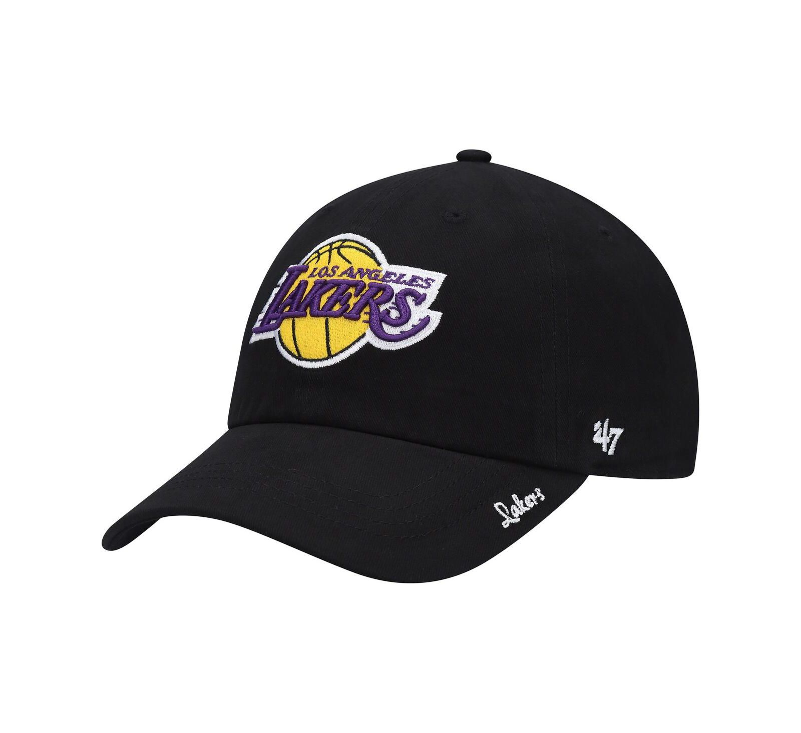 Бейсболка '47 Brand Black Los Angeles Lakers Miata Clean Up, регулируемая, Женская