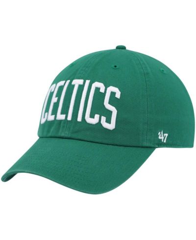 Men's '47 Brand Kelly Green Boston Celtics Clean Up Wordmark Adjustable Hat
