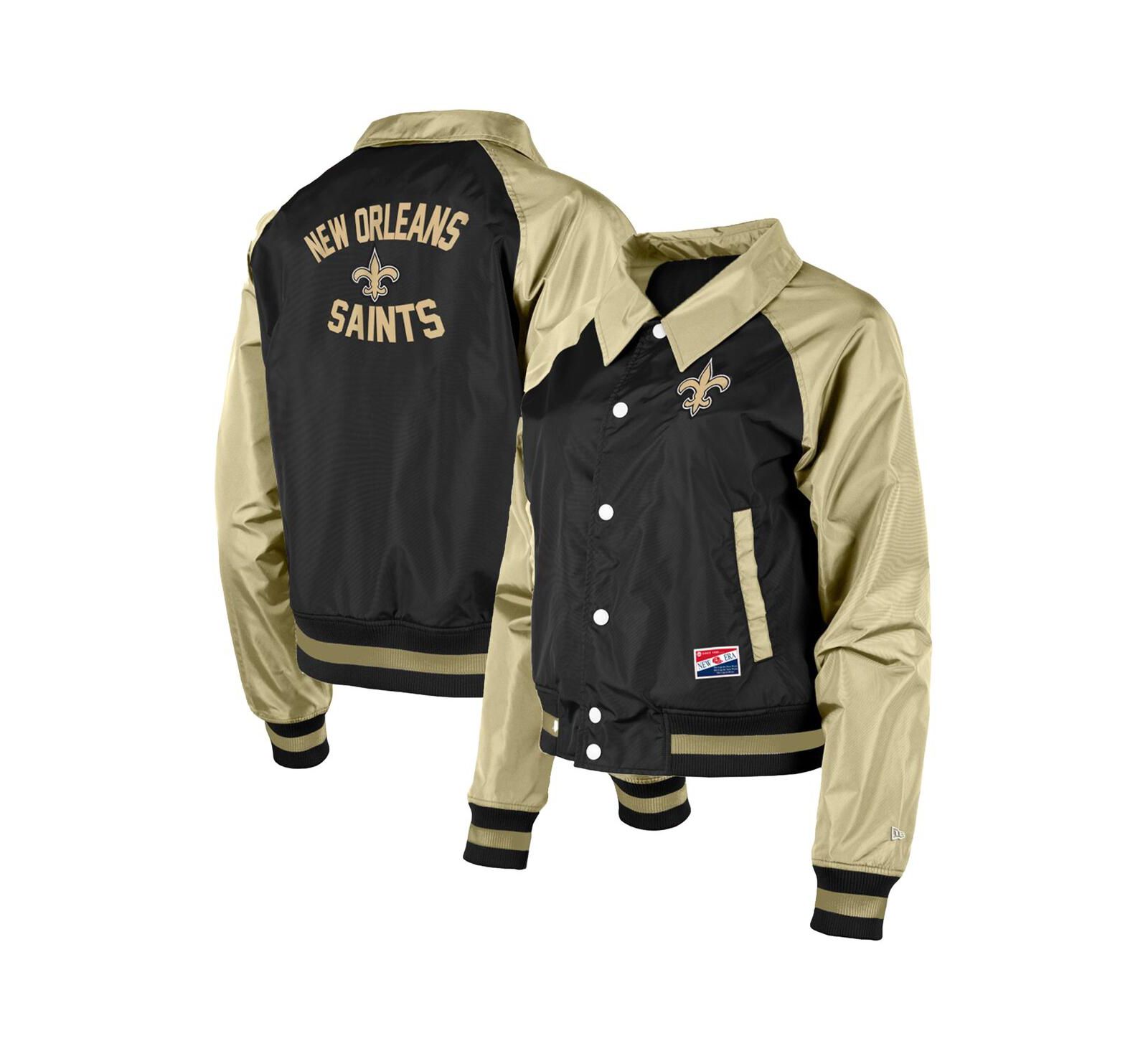 Женская куртка New Era Black New Orleans Saints Coaches Raglan Full-Snap