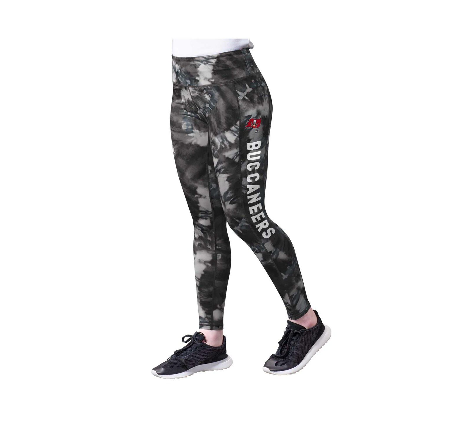 Women's MSX by Michael Strahan Black Tampa Bay Buccaneers Aubrey Tie-Dye Leggings