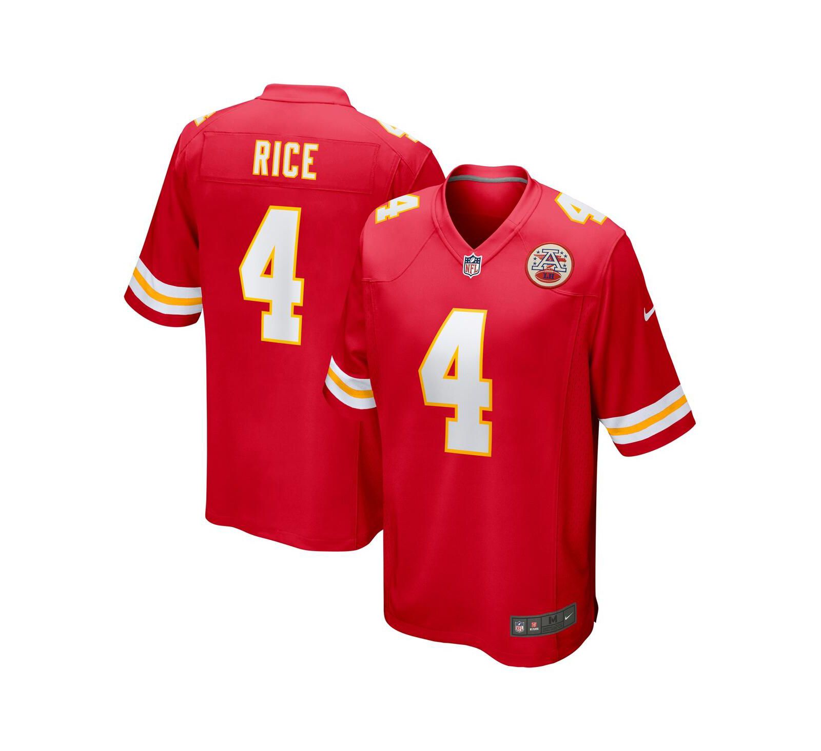 Мужская джерси Nike Rashee Rice Red Kansas City Chiefs