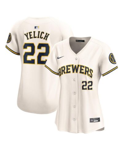 Women's Nike Christian Yelich Cream Milwaukee Brewers Home Limited Player Jersey