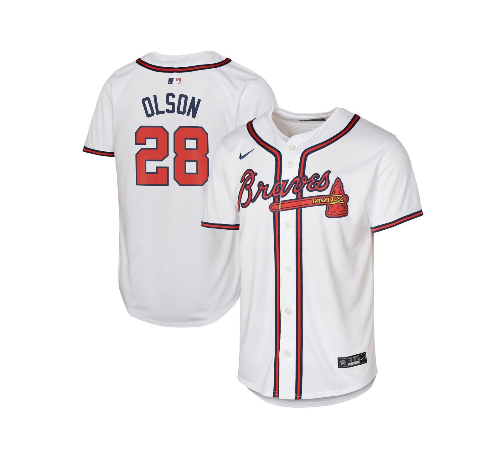Nike Big Boys джерси Atlanta Braves Matt Olson White Limited Player