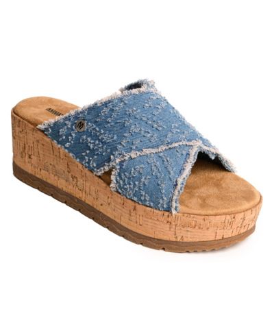Женские сандалии на танкетке Minnetonka Posey Crossband