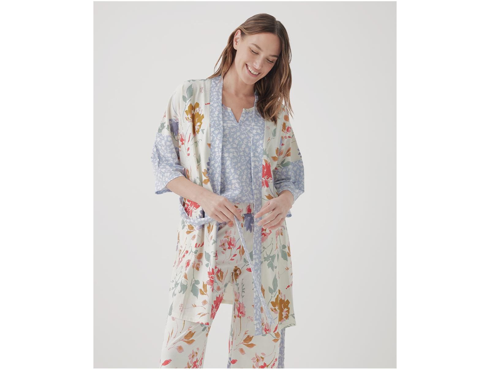 Pact Women's Organic Cotton Staycation Short Robe
